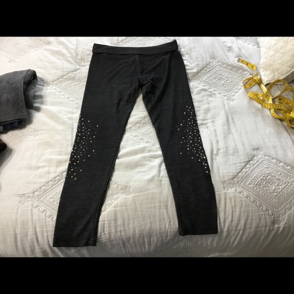 Contrast Embellished Dark Gray Leggings M - Picture 12 of 12